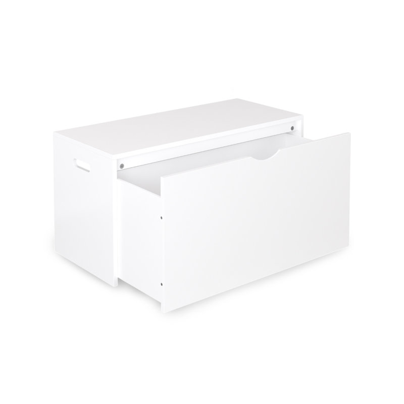 Rangement pour jouets pour enfants avec tiroir - coffre à jouets moderne en bois avec roulettes, grand bac coulissant pour chambre de bébé, chambre ou salle de jeux