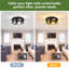 12,6 po Plafonnier encastré noir 3 lumières avec capuchon rotatif Farmhouse (paquet de 1)-1683830091-1683830092