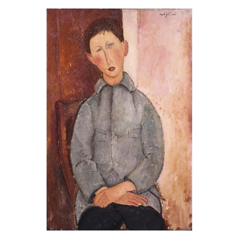 «Boy in a Blue» par Amedeo Modigliani - Impression giclée, H 28 po x l 22 po