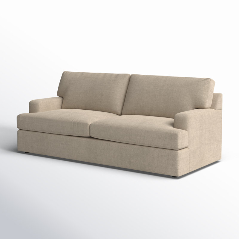 Canapé-lit rembourré sur mesure 84 po Cleo, Chenille Crypton® coquille d'œuf Nomad