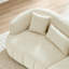 Canapé d'angle moderne incurvé beige effet nuage de 260 cm (102,36 pouces), revêtement en tissu texturé, canapé confortable 4 places-443469588