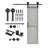 MDF Barn Door Easy Assembly -Solid Slab Covered with Water-Proof PVC Surface with Hardware Kit-99337118-110583490