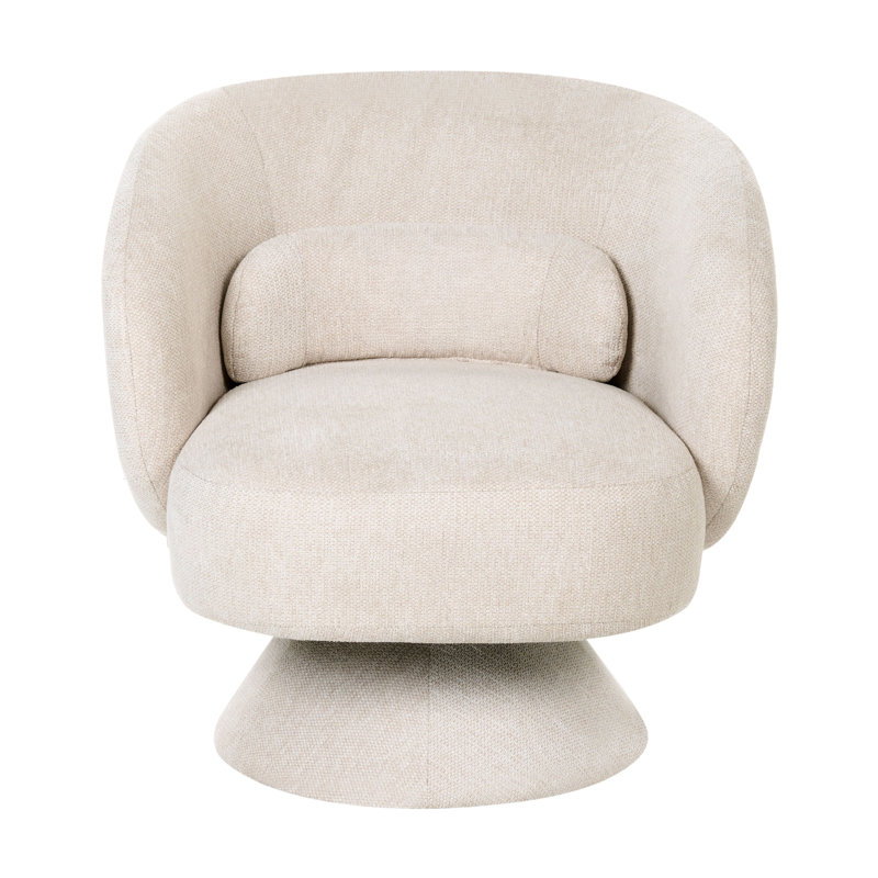 Swivel Armchair LIEKSA Light Beige