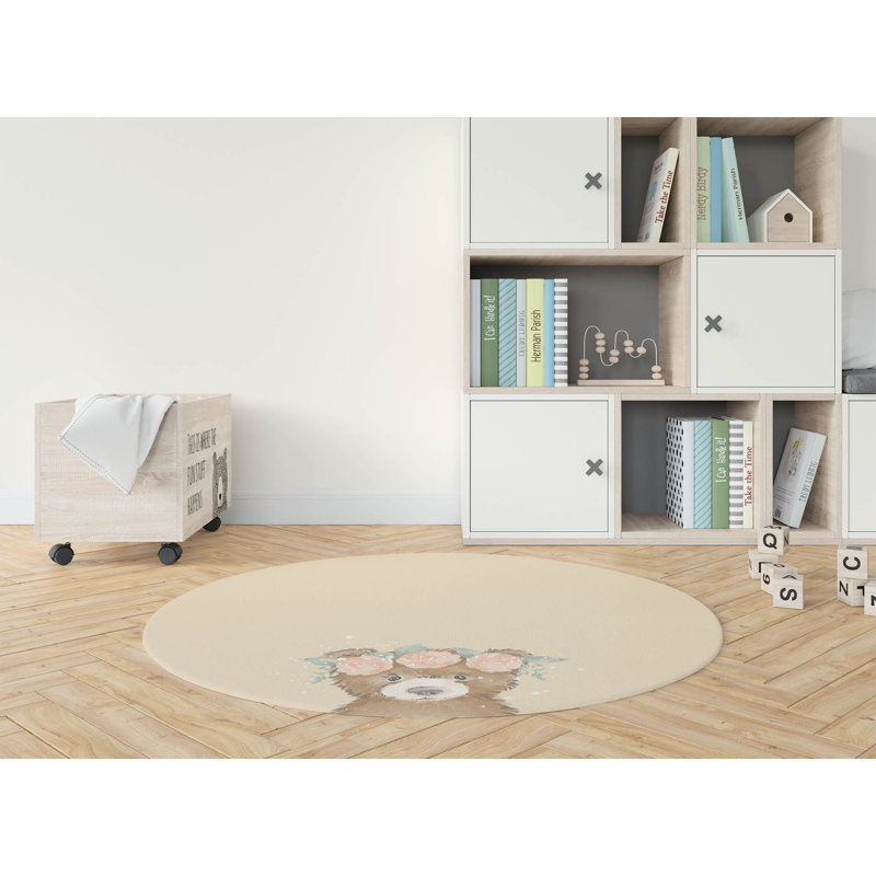 Tapis de jeu Bearly, Jaune / Brun / Rose