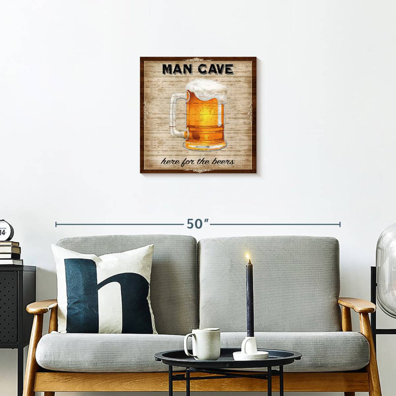 Kema Man Cave Beer Wall Sign, 20" H x 20" W