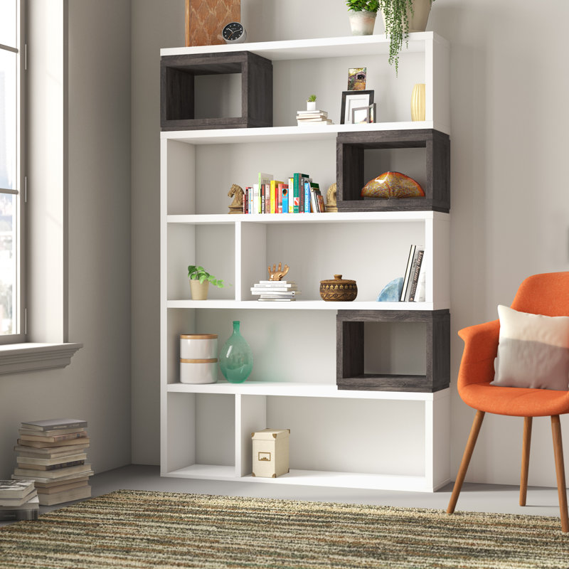 Winding 185cm H x 120cm W Geometric Bookcase
