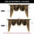 Classic Swag Valance with Tassels, Black Damask Waterfall Valance,  Window Treatment 1 Panel-110808802