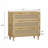 31.50"3-Drawers Rattan Storage Cabinet Chest