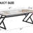 47*23.6 A Coffee Table Is Made Of Rock Slab Material, With A Natural And Smooth Marble Pattern On The Surface, Which Complements The Modern Design Of The Metal Legs And Adds A Touch Of Fashion-114197680