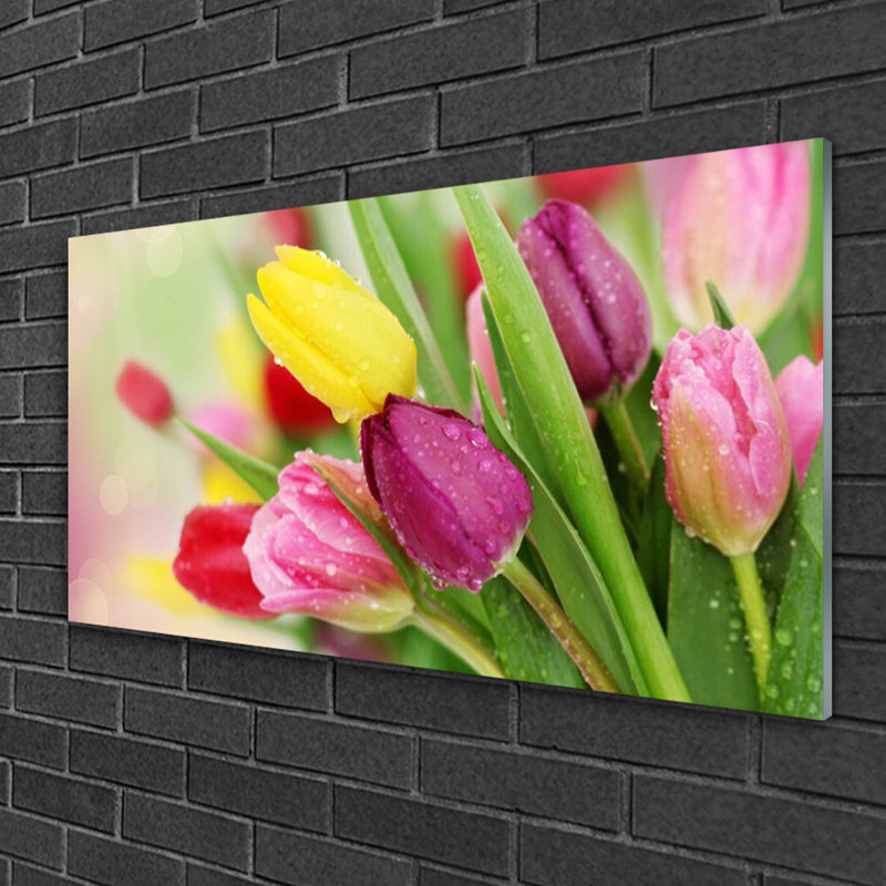 Floral Tulips - Unframed Photograph on Glass