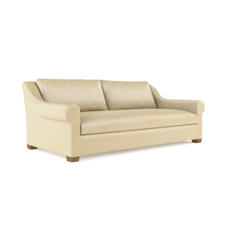 Canapé Thompson, H 32 po x l 84 po x P 41 po, Cuir rétro huître, Patiné