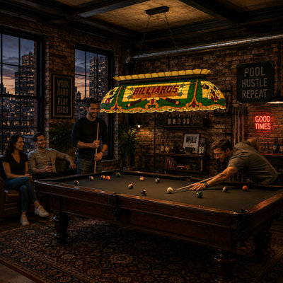 Luminaire pour table de billard Tiffany Cosme