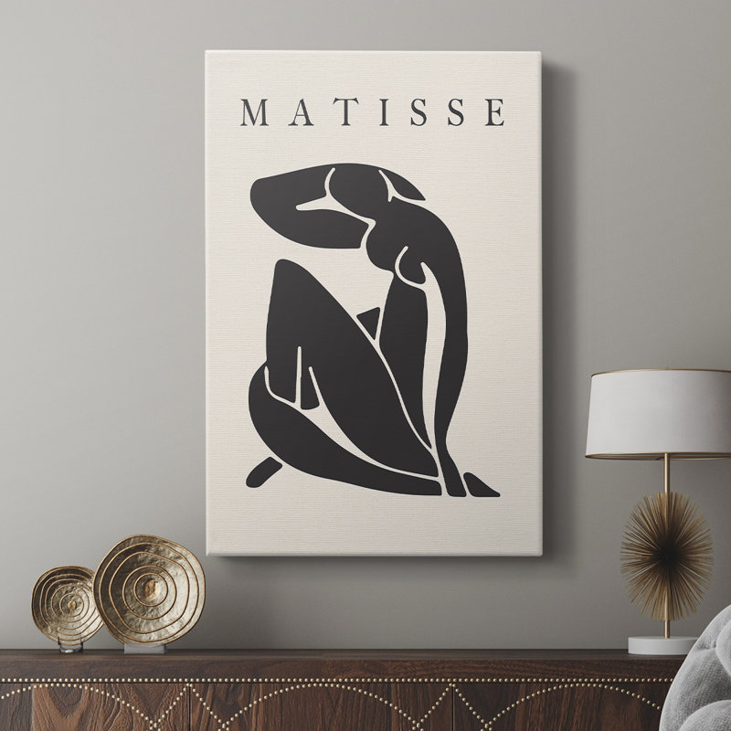 Matisse Ccclxxx, reproduction encadrée, H 18 po x l 12 po, Crème / noir