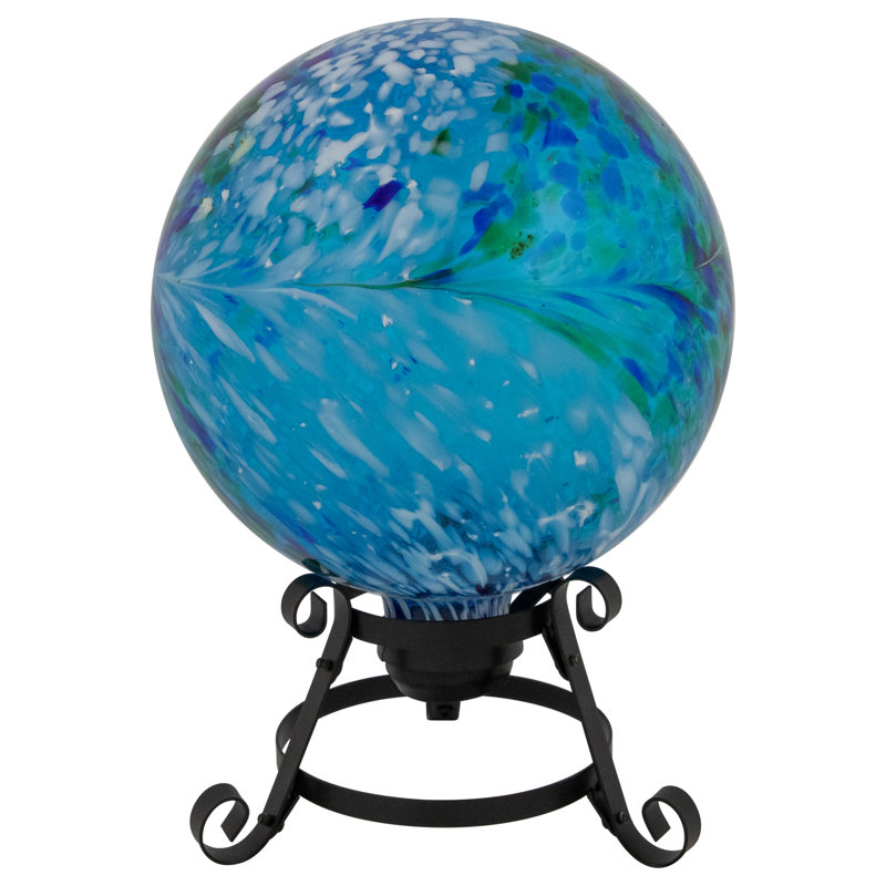 Boule de jardin 10 po, Bleu / Vert