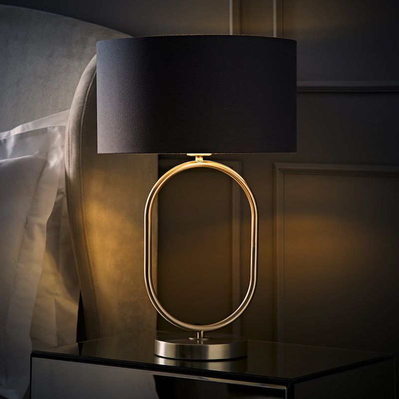 Suejin Metal Table Lamp, Dark Grey