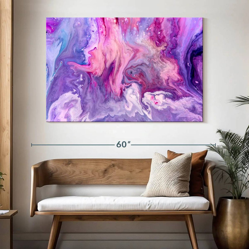 Avery Abstract Lavender, 34" H x 51" W