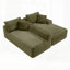 Canapé modulaire modulaire, canapé modulaire Cloud avec assise profonde, canapé en L moderne pour le salon et la chambre à coucher, aucun assemblage requis-1518627399