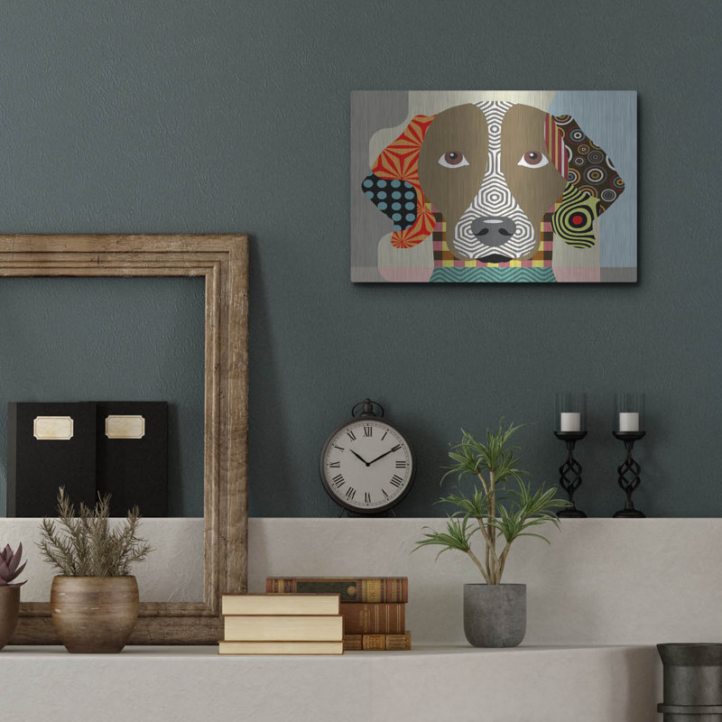" Weimaraner " by Lanre Adefioyue, 12" H x 16" W