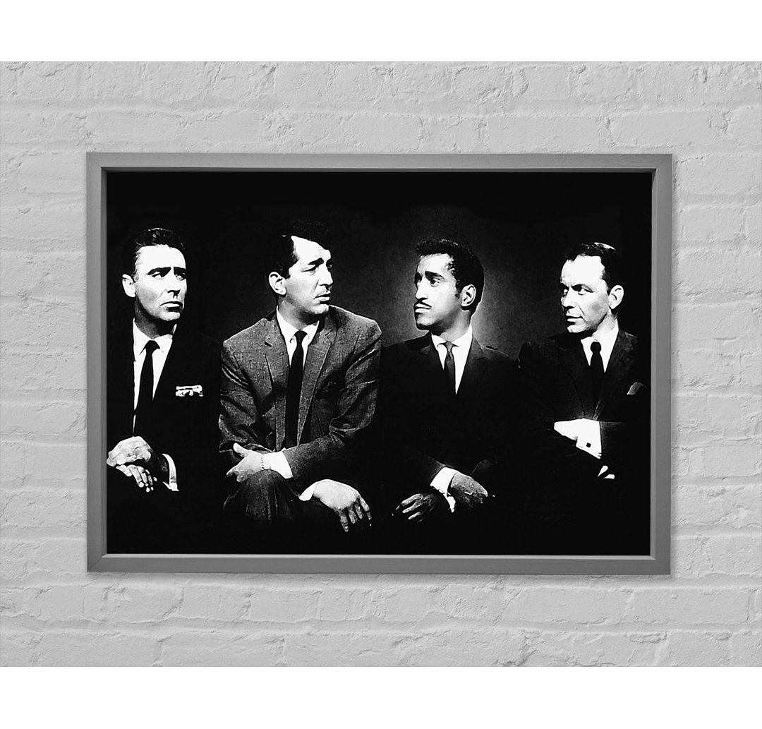 The Rat Pack B N W - Einzelne Bilderrahmen Kunstdrucke auf Leinwand