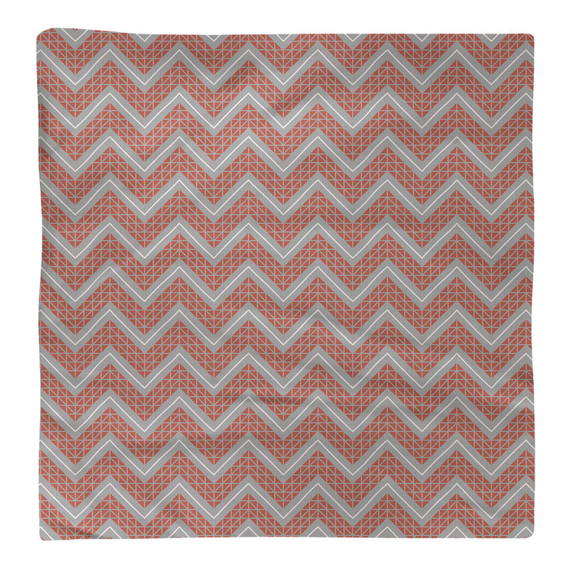 Serviette de coton à la main inversée classique Stephenie, H 0,1 po x l 22 po x P 22 po, Sergé de coton, Rouge / Mauve