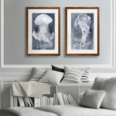 " Indigo Jellyfish I " by Vincent Van Gogh 2 - Pieces