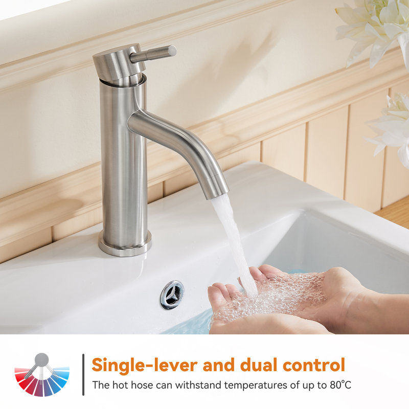 Chrome Mixer Tap Bathroom Stainless Steel Basin Mixer Single Lever Basin Mixer For Washbasin