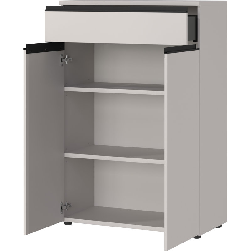 Bonares 81cm Wide File Cabinet, Marble