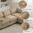 5-Seater Modular Sectional Sofa With Pillow Top Arms-1300152831