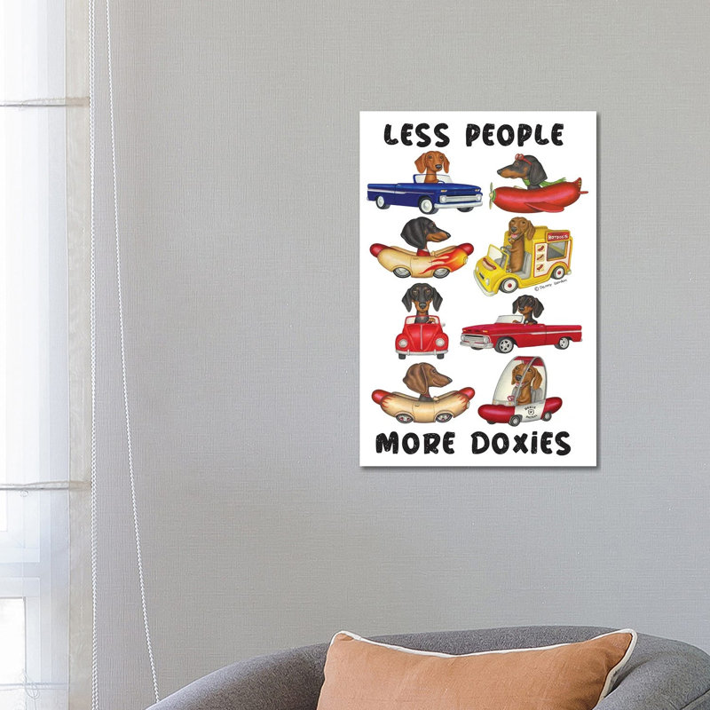 8 Dachshunds In Vehicles - Wrapped Canvas Print, 66.04 cm H x 45.72 cm W x 1.91 cm D