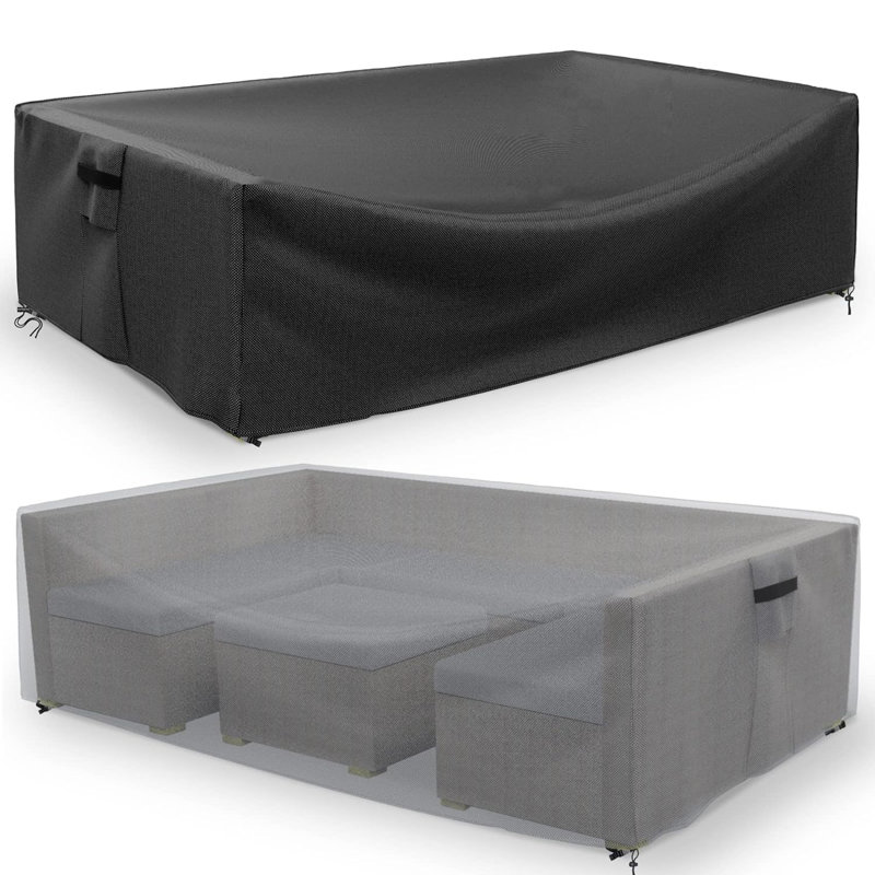 Outdoor Patio Furniture Covers Waterproof Patio Dining Table Couch Set Cover, 28" H x 126" W x 126" D