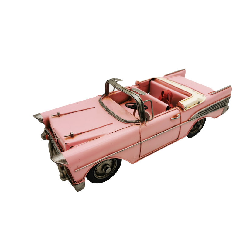 Sculpture bleue classique en métal convertible, Rose