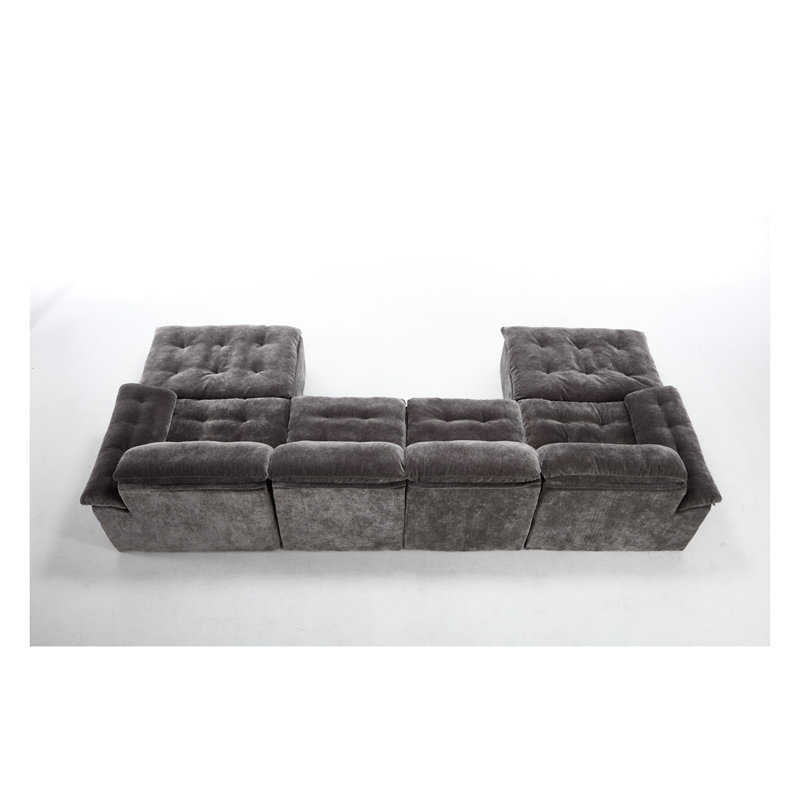 Canapé modulaire en U, 6, Gris