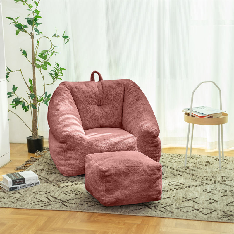 Fauteuil à billes avec rembourrage, Rouge