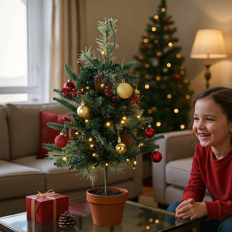 2.13' H Artificial Pine Christmas Tree