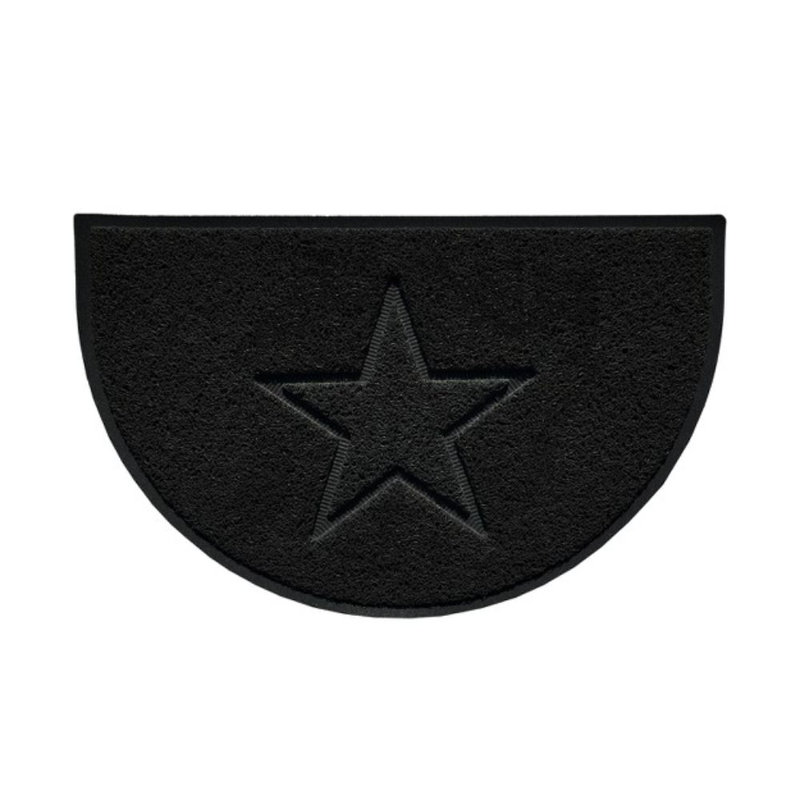 Star Non-Slip Outdoor Doormat, Black