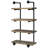 Black And Rustic 4 Shelf For Office, Space Feature Oak Functional Shelving Unit-121115243-121115244