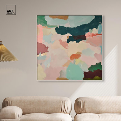 Brushed Beauty IV Canvas Green Wall Art by Art Remedy