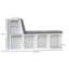 HOMCOM Bookcase Storage Shelf Bookshelf with Cushioned Reading Seat-994147117