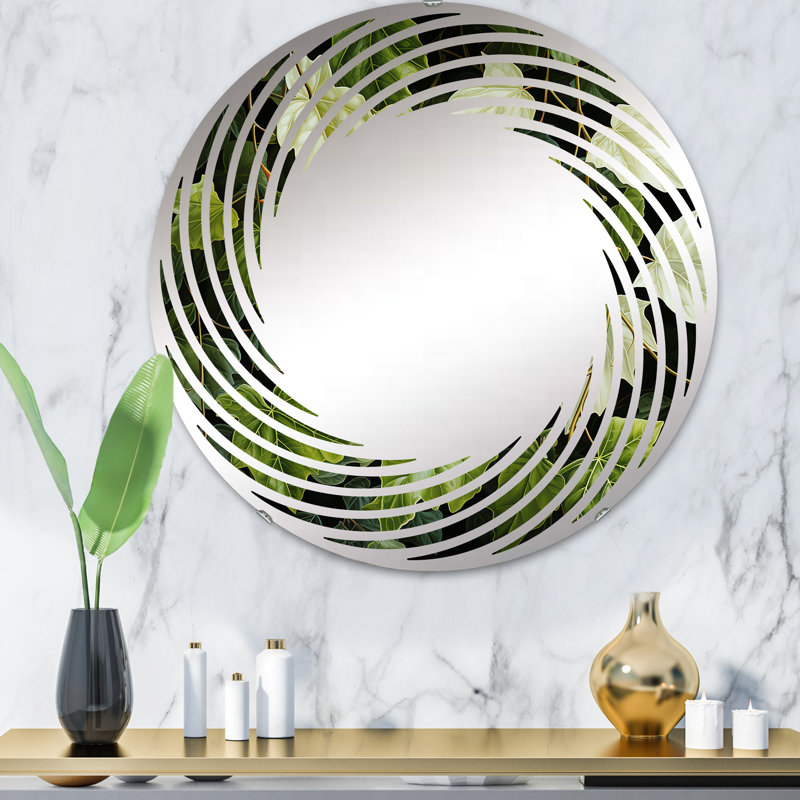 Miroir mural en spirale ivoire Ivy, 31,4 po x 31,4 po