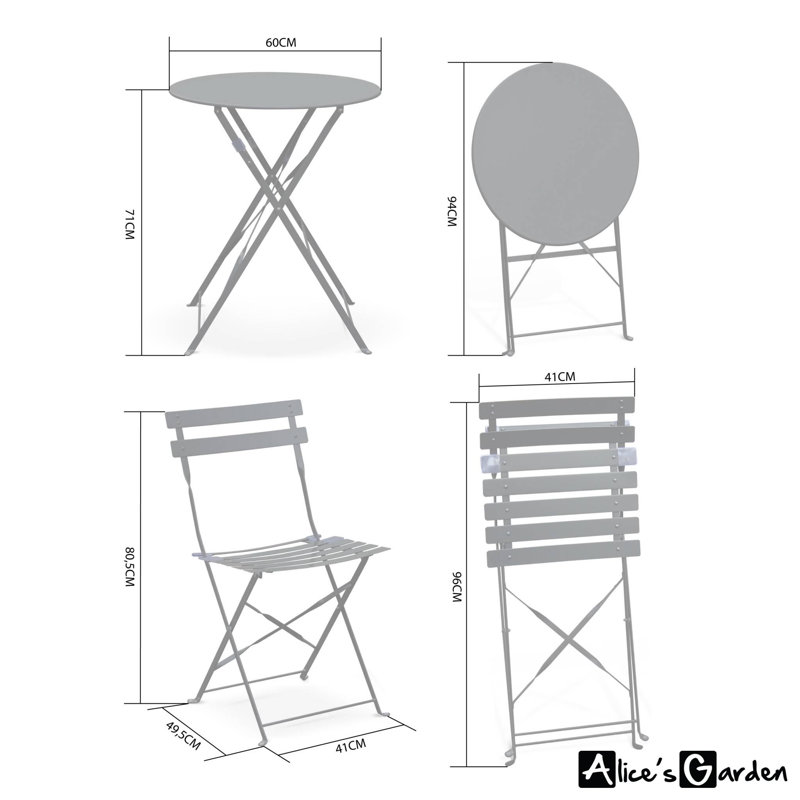 Westcliff Bistro Table Set with 2 Chairs, Blue