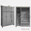 Armoire avec armoires et deux tiroirs