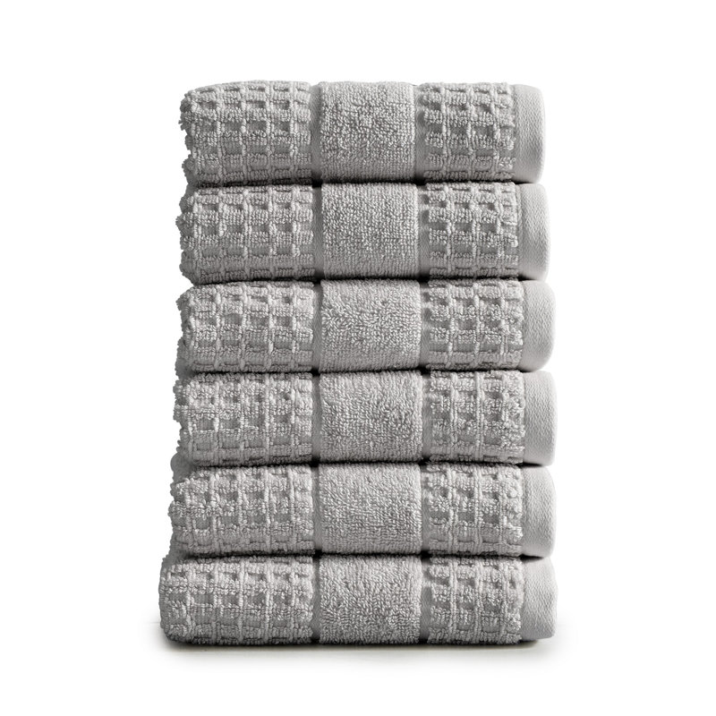 Aneko 100% Cotton Hand Towel, Light Gray