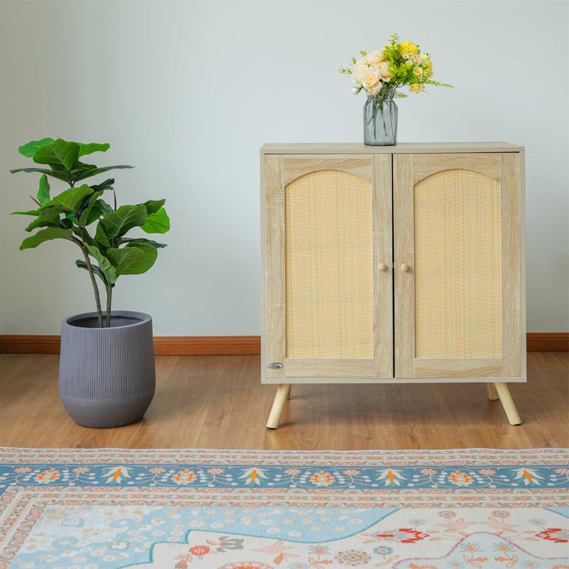 Buffet décoratif 2 tiroirs - 2 portes, H 33,4 po x l 31,49 po x P 13,77 po