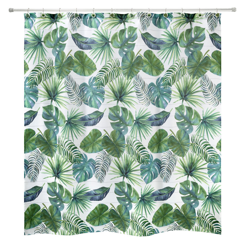 Viva Palm Abstract Shower Curtain