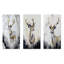 Minimalisme gris et doré cerf I - ensemble de 3 art mural en métal-495894418