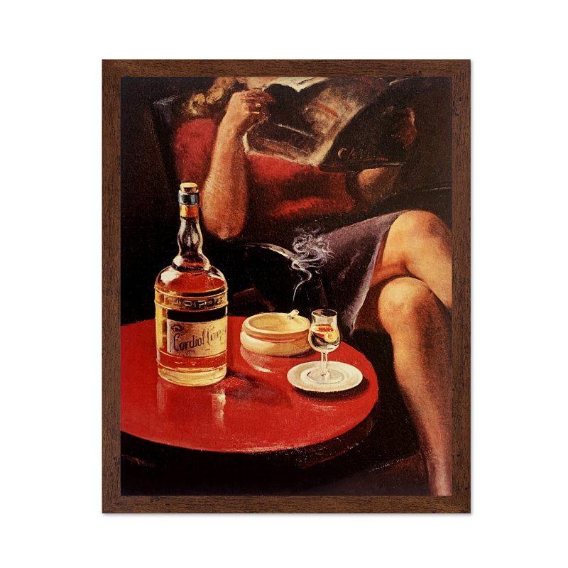 Campari No1, Affiche, H 11 po x l 14 po, Encadrement brun