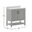 Meuble-lavabo de 36 po avec lavabo encastré et tablette de rangement ouverte Castielle-1016452976-1016452983