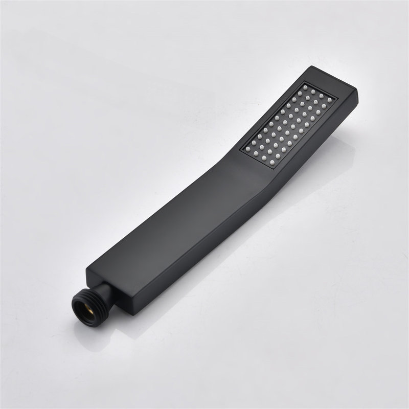 Ensemble de système de douche de plafond avec douche à main et pomme de douche 16 po, Noir mat