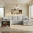 117" Corduroy U-Shaped Sleeper Sectional with Storage Chaise & Side Bookshelf, Light Gray-121243984