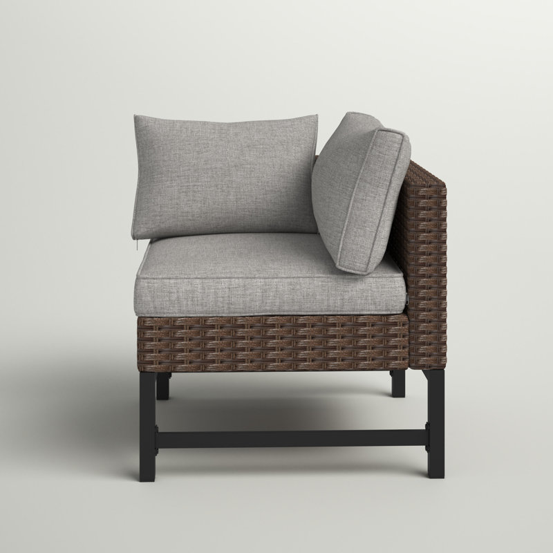 Fauteuil d'extérieur droit Hesse avec coussins en oléfine Hesse